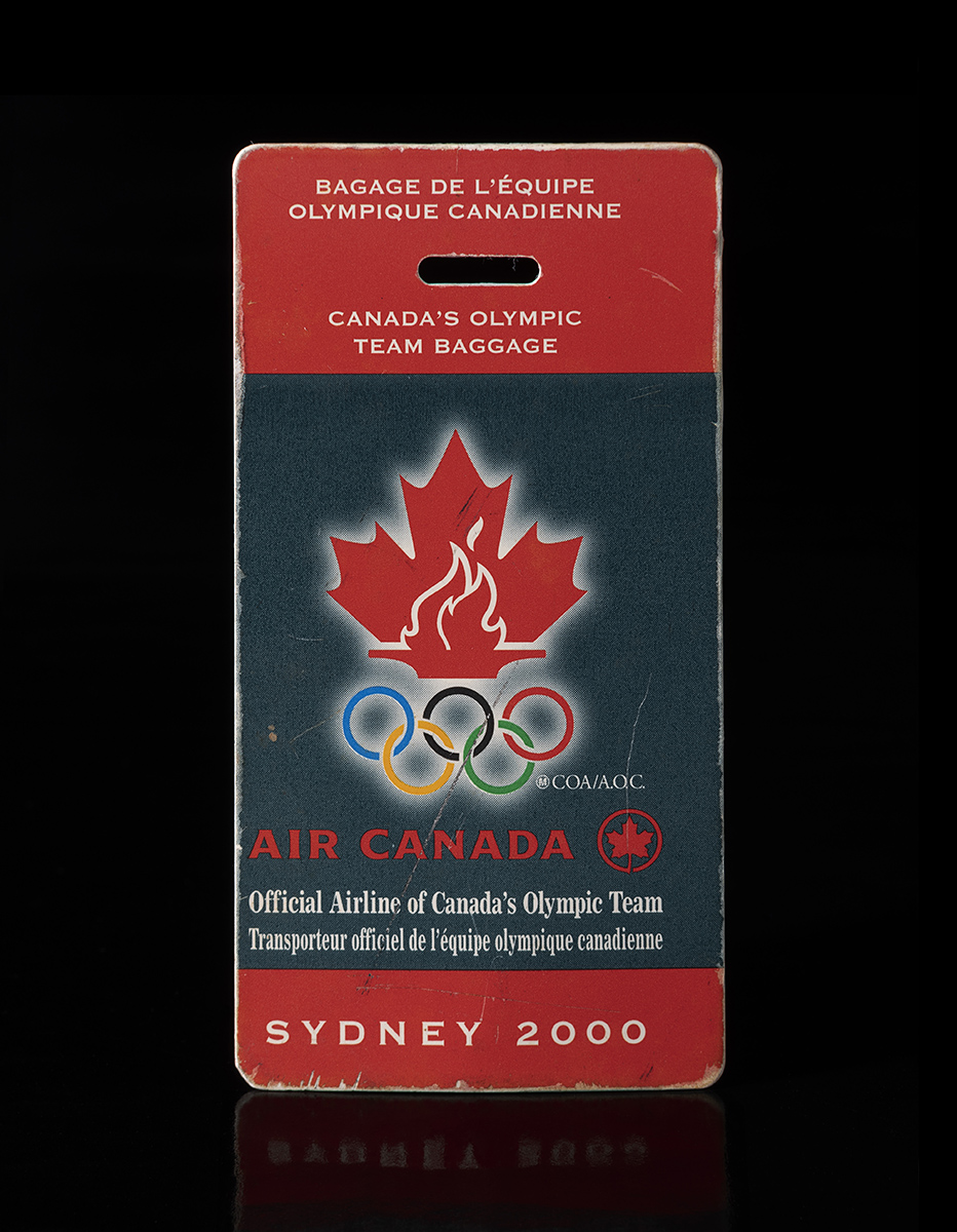 Horodatage olympique officiel d'Air Canada de Sydney 2000, affiché au Musée canadien de l'histoire à Ottawa.