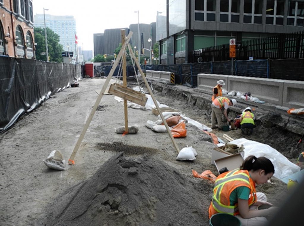 Queen Street excavations, summer 2014.