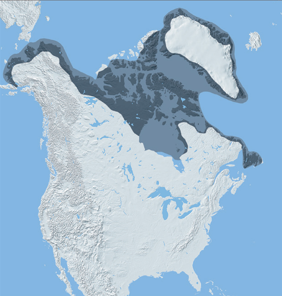 Une carte montrant l'emplacement du Canada et de l'Arctique, mettant spécifiquement en évidence Ottawa, qui abrite le Musée canadien de l'histoire.